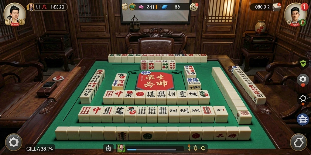 Tampilan seru gameplay GILA138 yang penuh strategi Mahjong.