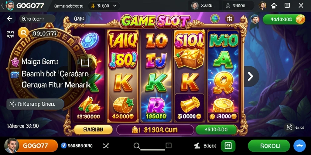 Tampilan gameplay Slot GOGO77 yang seru dan penuh warna.
