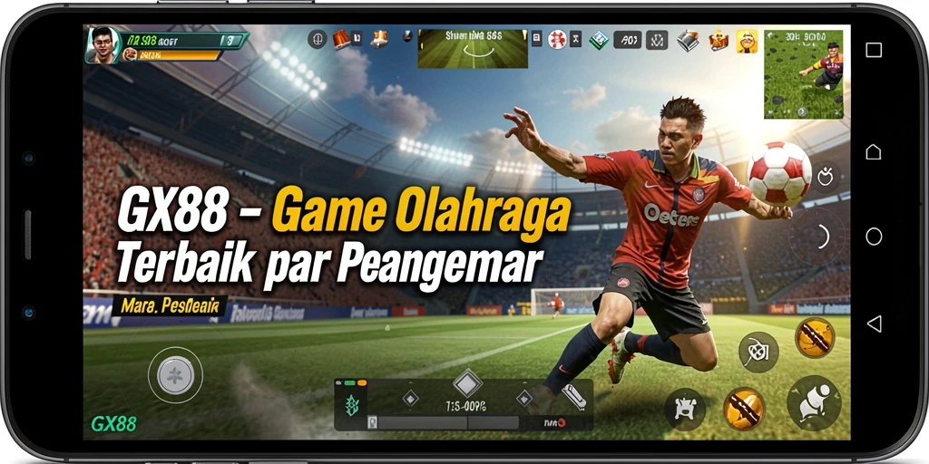 Screenshot GX88 menunjukkan aksi penuh emosi dalam pertandingan olahraga.