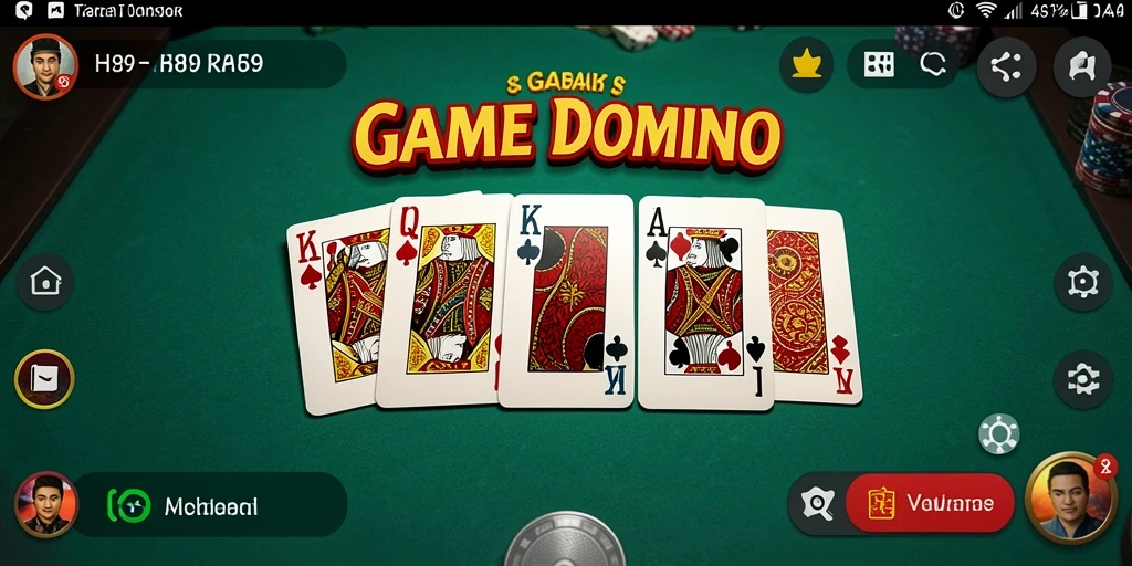 Tangkapan layar gameplay H89 menampilkan aksi seru dalam permainan Domino.