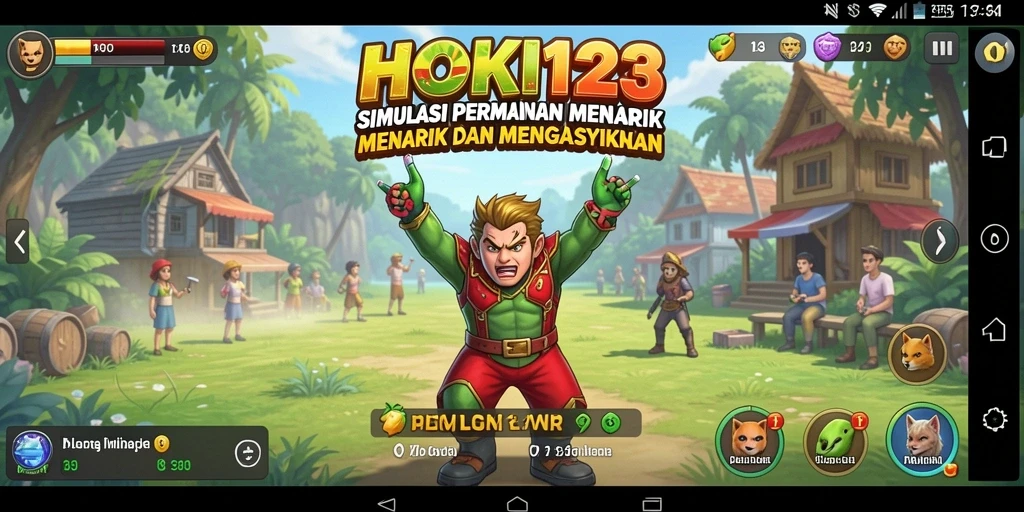 Tampilan gameplay mendalam di HOKI123, menampilkan elemen simulasi yang menarik.