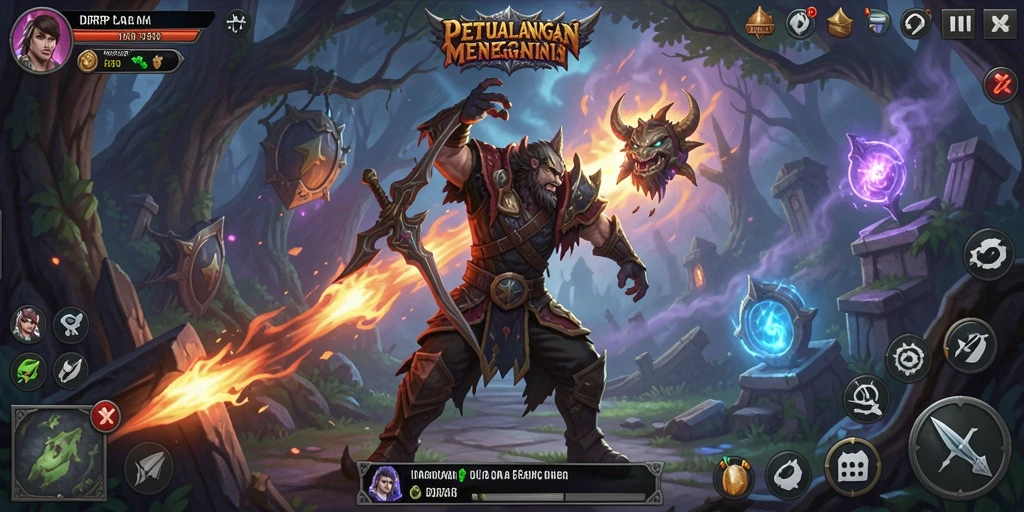 Tampilan luar biasa dari gameplay RPG IDRRP dengan karakter beraksi.