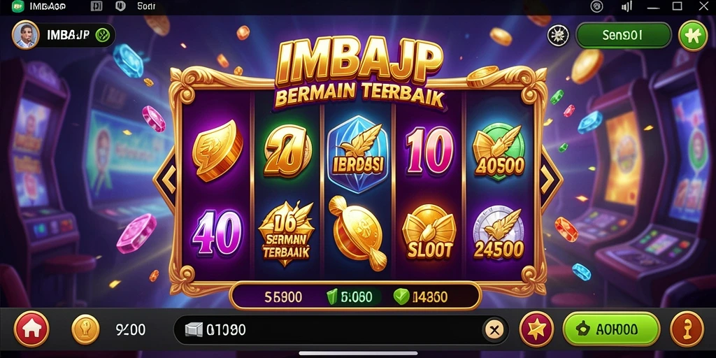 Screenshot gameplay ikonik IMBAJP dalam slot yang mendebarkan.