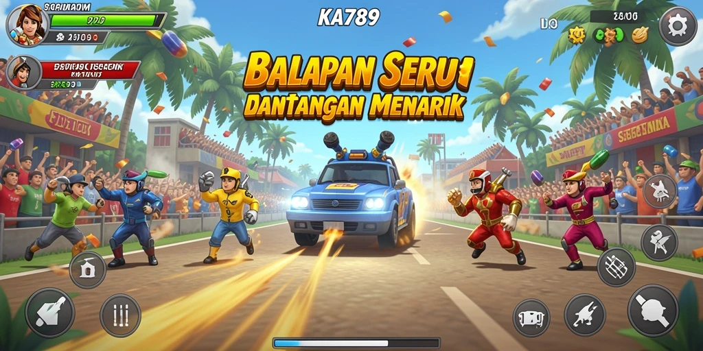 Tampilan screenshot KA789 menampilkan aksi balapan yang mendebarkan di lintasan.