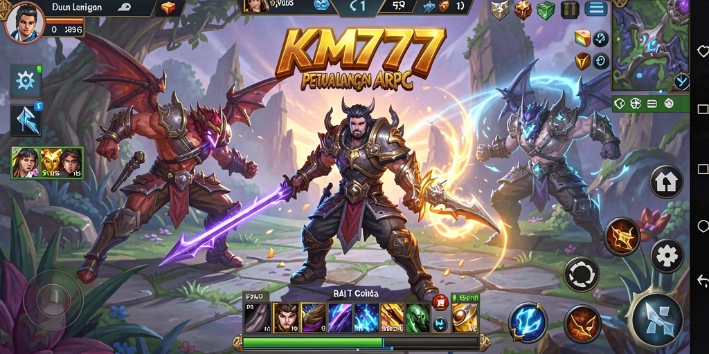 Tampilan dinamis dan menakjubkan dari gameplay ARPG KM777.