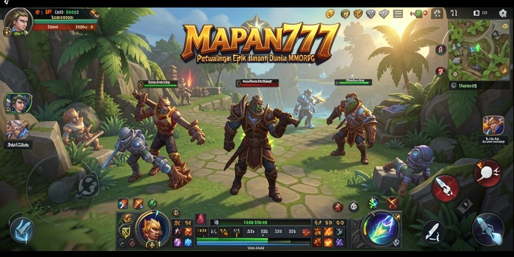 Tampilan gameplay seru dalam dunia MMORPG yang luas.