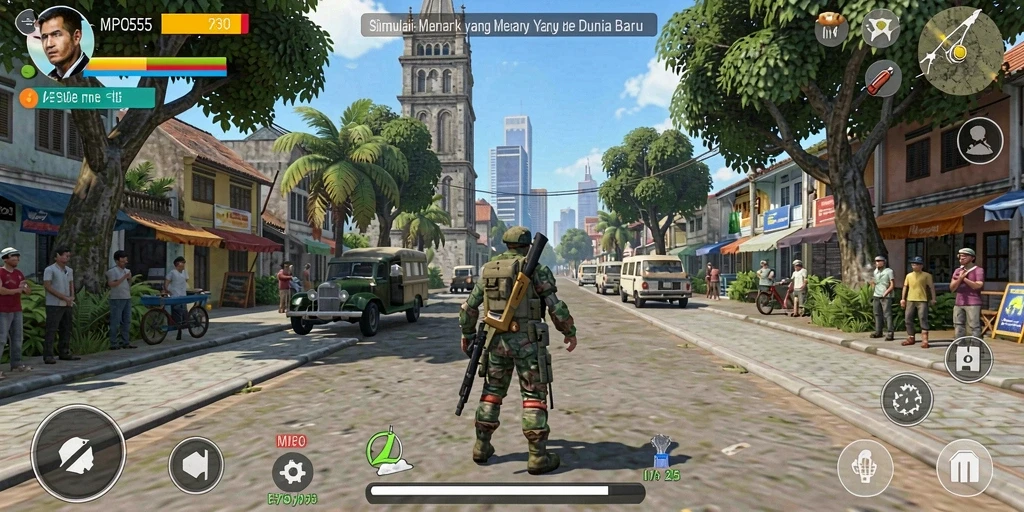 Tampilan gameplay MPO555 dengan elemen simulasi yang mendalam.