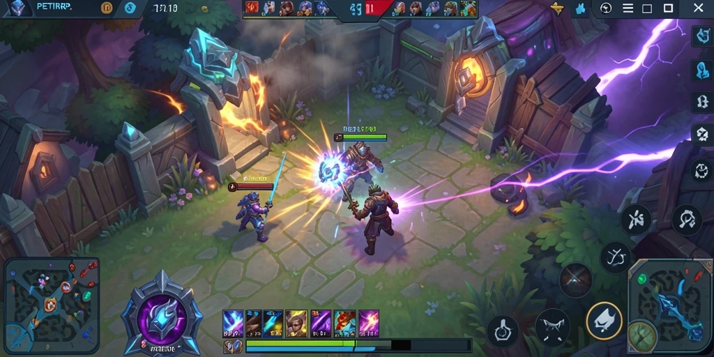Tampilan gameplay seru dari PETIRRP dalam pertempuran MOBA.