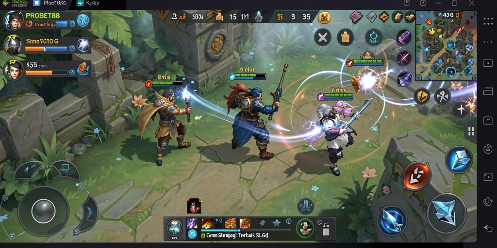 Tangkapan layar gameplay menampilkan momen intens dalam pertempuran SLG.