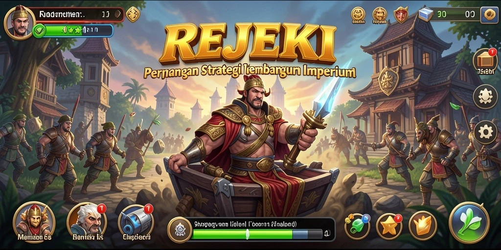 Screenshot utama REJEKI menunjukkan gameplay seru dan strategi yang mendebarkan.