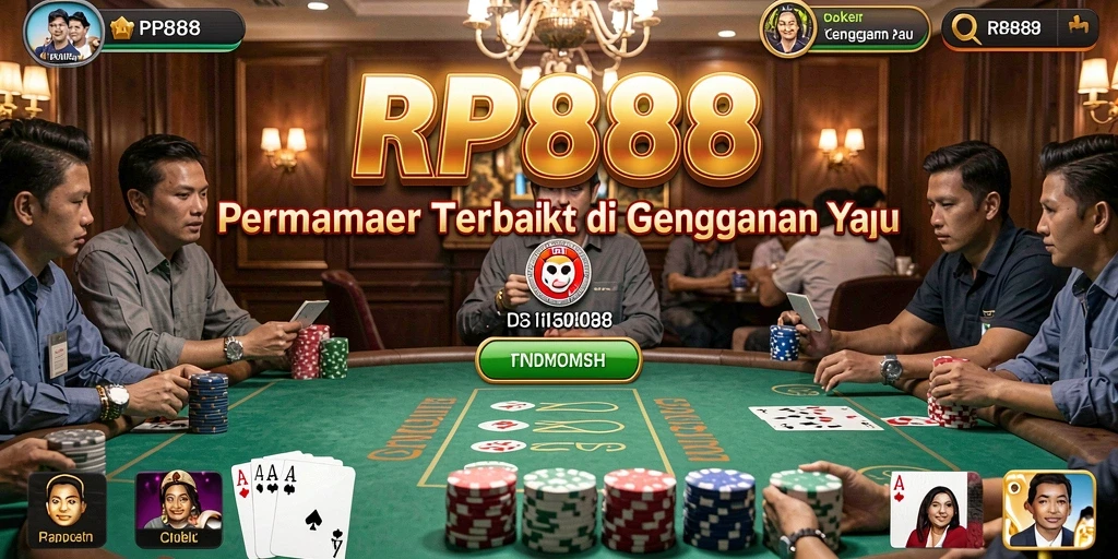 Screenshot utama RP888 menampilkan aksi seru dalam permainan Poker.