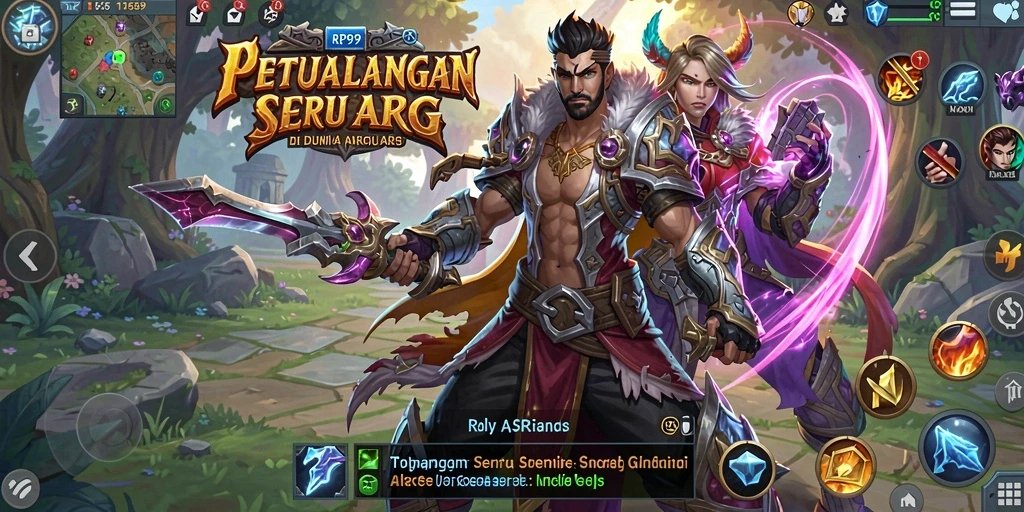 Screenshot gameplay menunjukkan aksi seru dalam game ARPG RP99.
