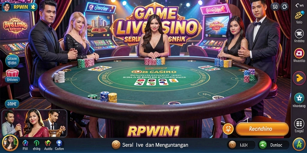 Tampilan gameplay Live Casino di RPWIN1 yang menakjubkan.