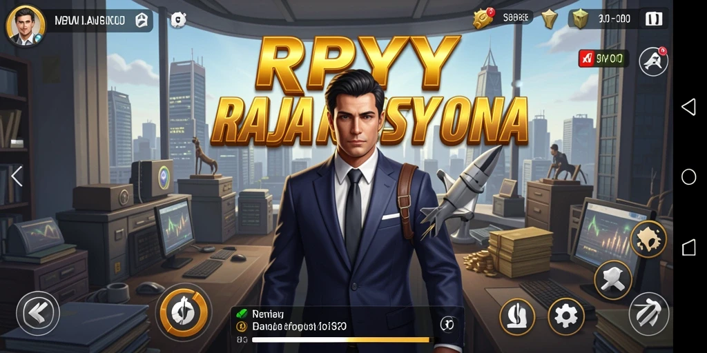 Screenshot utama RPYYY menampilkan gameplay seru di dunia bisnis Tycoon.