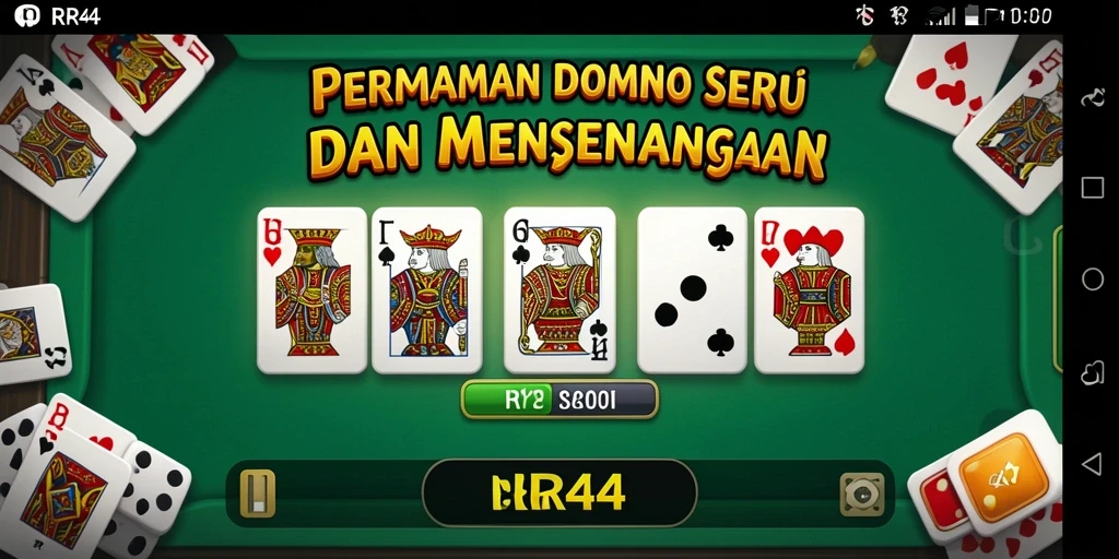 Tampilan gameplay menarik dari RR44 dengan domino yang menantang.