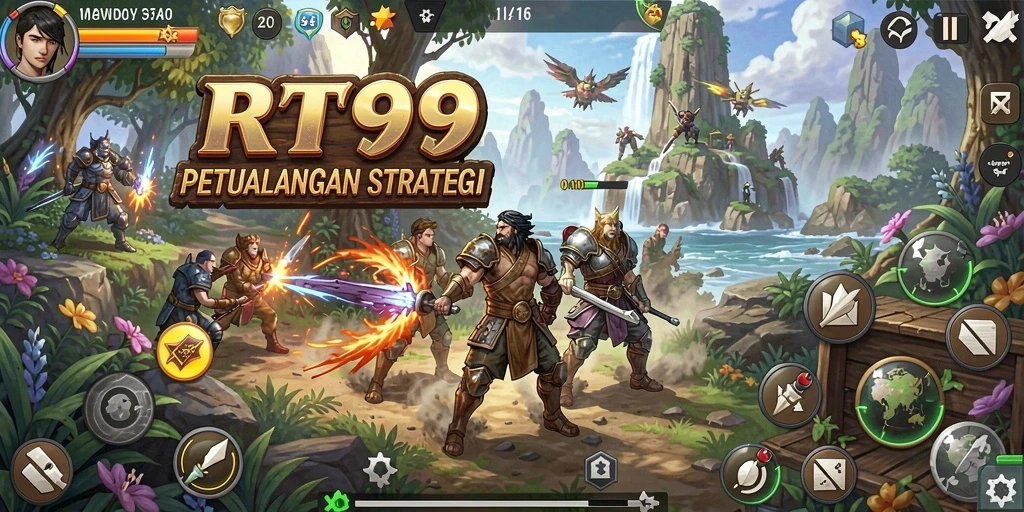 Tampilan gameplay RT99 yang penuh strategi dan interaksi sosial.