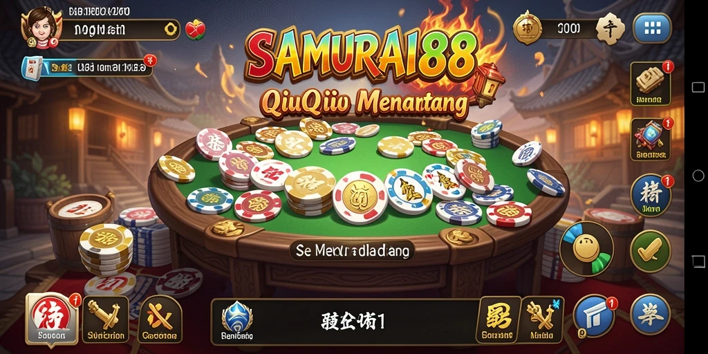 Tampilan gameplay QiuQiu yang menarik dan interaktif di SAMURAI88.