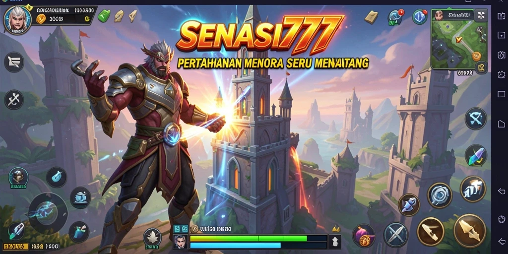 Tampilan strategi pertahanan menara dalam SENSASI777 yang menegangkan.