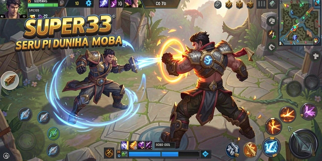 Gameplay seru dari SUPER33 di arena MOBA.