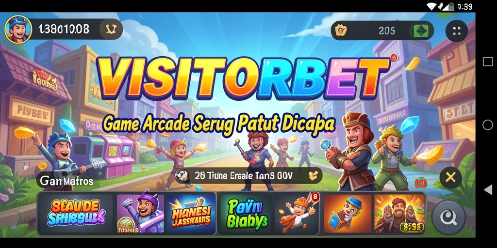 Tampilan seru gameplay Arcade di VISITORBET dengan aksi cepat dan tantangan menarik.