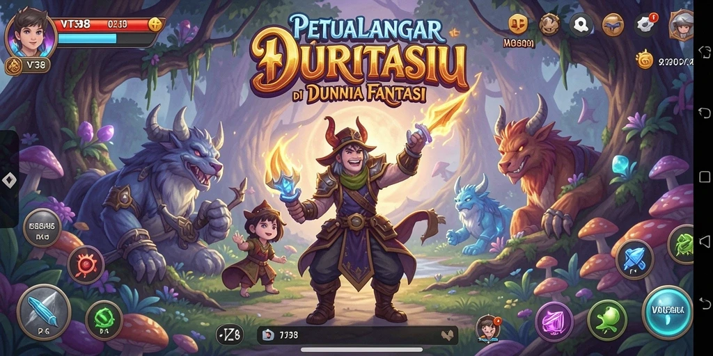 Screenshot utama VT38 menunjukkan aksi seru dalam gameplay Adventure.